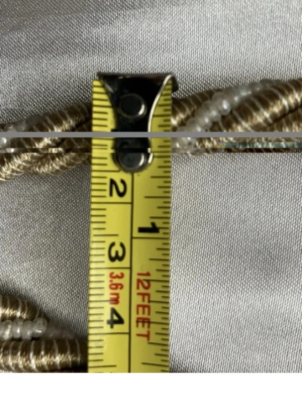 Drapery tie backs with pearl beading